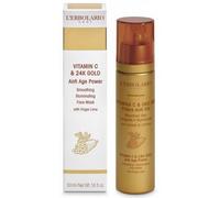 L'Erbolario Maschera viso anti-età alla VITAMINA C e ORO 24K 50 ml