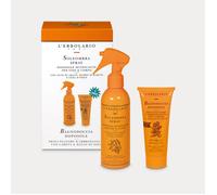 L'Erbolario Soleombra - Spray doposole e bagnodoccia per idratare la pelle, 200 ml e 100 ml