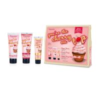 L'Erboristica Athena's | You are the Cherry on Top, Cofanetto con Bagno Doccia 100 ml, Crema Corpo 100 ml, Gel Glitter Gold Viso e Corpo 50ml, Made in Italy