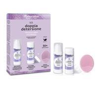 L'Erboristica Kit Doppia Detersione Balsamo Struccante 30ml + Polvere Detergente 10g + Disco Esfoliante Viso