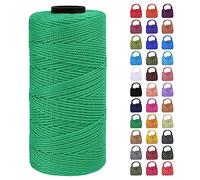 LEREATI Cordino per Borse Uncinetto Filo Macrame 1.5mm x 200m Macrame Corda Colorata, Cordoncino per Borse a Uncinetto, Fai da Te, Arazzo da Parete (Verde frutta)