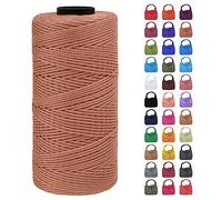 LEREATI Cordino per Borse Uncinetto Filo Macrame 1.5mm x 200m Macrame Corda Colorata, Cordoncino per Borse a Uncinetto, Fai da Te, Arazzo da Parete (Bronzo)