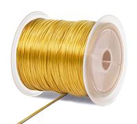 LEREATI Filo Elastico per Braccialetti, Filo Nylon per Braccialetti Fili di Plastica Cordoncino Cordino Elastico per Braccialetti, Perline, Collane, Fai da Te Artigianali (Oro)
