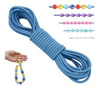 LEREATI Filo Elastico per Braccialetti Resistente 2.5mm x 5m Cordino Elastico Fili per Braccialetti, Cordoncino per Collane, Filo Elastico per Cucire Fai da Te Perline (Blu Cielo)