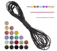 LEREATI Filo Elastico per Braccialetti Resistente, Cordoncino Elastico 1mm x 5m Elastici Braccialetti Cordino Elastico, Filo Nylon per Collane Perline Braccialetti Fai da Te Cucire (Grigio)
