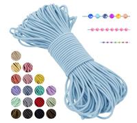 LEREATI Filo Elastico per Braccialetti Resistente, Cordoncino Elastico 2mm x 20m Elastici Braccialetti Cordino Elastico, Filo Nylon per Collane Perline Braccialetti Fai da Te Cucire (Blu)