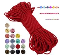 LEREATI Filo Elastico per Braccialetti Resistente, Cordoncino Elastico 2mm x 20m Elastici Braccialetti Cordino Elastico, Filo Nylon per Collane Perline Braccialetti Fai da Te Cucire (Rosso)