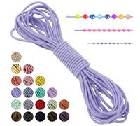 LEREATI Filo Elastico per Braccialetti Resistente, Cordoncino Elastico 2mm x 5m Elastici Braccialetti Cordino Elastico, Filo Nylon per Collane Perline Braccialetti Fai da Te Cucire (Viola Chiaro)