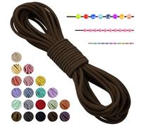 LEREATI Filo Elastico per Braccialetti Resistente, Cordoncino Elastico 3mm x 5m Elastici Braccialetti Cordino Elastico, Filo Nylon per Collane Perline Braccialetti Fai da Te Cucire (Caffè)