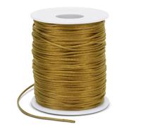 LEREATI Filo Nylon per Braccialetti 1.5mm x 100m Cordoncino Natalizio Cordone di Raso, Cordino per Borse Uncinetto, la Creazione di Gioielli, Fai da Te, Collane, Perline (Naturali)