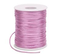 LEREATI Filo Nylon per Braccialetti 1.5mm x 100m Cordoncino Natalizio Cordone di Raso, Cordino per Borse Uncinetto, la Creazione di Gioielli, Fai da Te, Collane, Perline (Rosa Intenso)