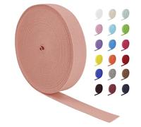 LEREATI Nastro Elastico per Cucito 20mm x 16m Ampio Fettuccia Elastica, Rotolo Banda Elastica per Cucire Pantaloni, Cinture, Artigianato Fai-Da-Te (Rosa Carne)