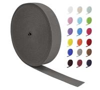 LEREATI Nastro Elastico per Cucito 20mm x 16m Ampio Fettuccia Elastica, Rotolo Banda Elastica per Cucire Pantaloni, Cinture, Artigianato Fai-Da-Te (Grigio Scuro)