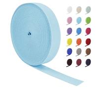 LEREATI Nastro Elastico per Cucito 20mm x 16m Ampio Fettuccia Elastica, Rotolo Banda Elastica per Cucire Pantaloni, Cinture, Artigianato Fai-Da-Te (Blu Chiaro)
