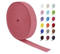 LEREATI Nastro Elastico per Cucito 20mm x 16m Ampio Fettuccia Elastica, Rotolo Banda Elastica per Cucire Pantaloni, Cinture, Artigianato Fai-Da-Te (Rosa)