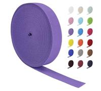 LEREATI Nastro Elastico per Cucito 20mm x 16m Ampio Fettuccia Elastica, Rotolo Banda Elastica per Cucire Pantaloni, Cinture, Artigianato Fai-Da-Te (Viola)