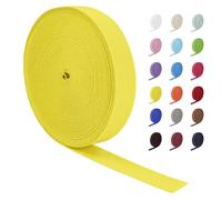 LEREATI Nastro Elastico per Cucito 25mm x 16m Ampio Fettuccia Elastica, Rotolo Banda Elastica per Cucire Pantaloni, Cinture, Artigianato Fai-Da-Te (Giallo)