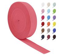 LEREATI Nastro Elastico per Cucito 30mm x 16m Ampio Fettuccia Elastica, Rotolo Banda Elastica per Cucire Pantaloni, Cinture, Artigianato Fai-Da-Te (Rosso Fluorescente)