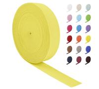 LEREATI Nastro Elastico per Cucito 30mm x 16m Ampio Fettuccia Elastica, Rotolo Banda Elastica per Cucire Pantaloni, Cinture, Artigianato Fai-Da-Te (Giallo Brillante)