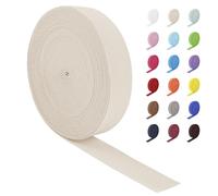 LEREATI Nastro Elastico per Cucito 30mm x 16m Ampio Fettuccia Elastica, Rotolo Banda Elastica per Cucire Pantaloni, Cinture, Artigianato Fai-Da-Te (Cachi Chiaro)