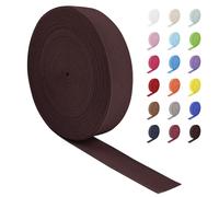 LEREATI Nastro Elastico per Cucito 30mm x 16m Ampio Fettuccia Elastica, Rotolo Banda Elastica per Cucire Pantaloni, Cinture, Artigianato Fai-Da-Te (Rosso Marrone)