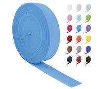 LEREATI Nastro Elastico per Cucito 30mm x 16m Ampio Fettuccia Elastica, Rotolo Banda Elastica per Cucire Pantaloni, Cinture, Artigianato Fai-Da-Te (Blu)