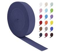 LEREATI Nastro Elastico per Cucito 30mm x 16m Ampio Fettuccia Elastica, Rotolo Banda Elastica per Cucire Pantaloni, Cinture, Artigianato Fai-Da-Te (Blu Jeans Scuro)