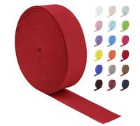 LEREATI Nastro Elastico per Cucito 40mm x 16m Ampio Fettuccia Elastica, Rotolo Banda Elastica per Cucire Pantaloni, Cinture, Artigianato Fai-Da-Te (Rosso)