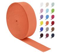 LEREATI Nastro Elastico per Cucito 40mm x 16m Ampio Fettuccia Elastica, Rotolo Banda Elastica per Cucire Pantaloni, Cinture, Artigianato Fai-Da-Te (Rosso Arancio)