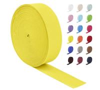LEREATI Nastro Elastico per Cucito 40mm x 16m Ampio Fettuccia Elastica, Rotolo Banda Elastica per Cucire Pantaloni, Cinture, Artigianato Fai-Da-Te (Giallo)