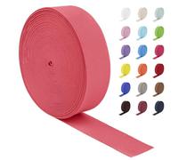 LEREATI Nastro Elastico per Cucito 40mm x 16m Ampio Fettuccia Elastica, Rotolo Banda Elastica per Cucire Pantaloni, Cinture, Artigianato Fai-Da-Te (Rosso Fluorescente)