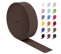 LEREATI Nastro Elastico per Cucito 40mm x 16m Ampio Fettuccia Elastica, Rotolo Banda Elastica per Cucire Pantaloni, Cinture, Artigianato Fai-Da-Te (Caffè)