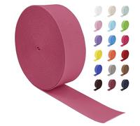 LEREATI Nastro Elastico per Cucito 50mm x 16m Ampio Fettuccia Elastica, Rotolo Banda Elastica per Cucire Pantaloni, Cinture, Artigianato Fai-Da-Te (Rosso Rosa Scuro)