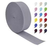 LEREATI Nastro Elastico per Cucito 50mm x 16m Ampio Fettuccia Elastica, Rotolo Banda Elastica per Cucire Pantaloni, Cinture, Artigianato Fai-Da-Te (Grigio)