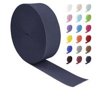 LEREATI Nastro Elastico per Cucito 50mm x 16m Ampio Fettuccia Elastica, Rotolo Banda Elastica per Cucire Pantaloni, Cinture, Artigianato Fai-Da-Te (Blu Scuro)