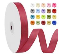LEREATI Nastro Raso Rosso Anguria 20mm x 91m, Nastro Pacchi Regalo Decorativi, Nastrino per Artigianato, Fiocchi per Capelli, Bouquet da Sposa, Progetti di Cucito