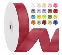 LEREATI Nastro Raso Rosso Anguria 25mm x 91m, Nastro Pacchi Regalo Decorativi, Nastrino per Artigianato, Fiocchi per Capelli, Bouquet da Sposa, Progetti di Cucito