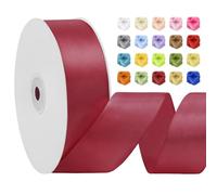 LEREATI Nastro Raso Rosso Anguria 40mm x 91m, Nastro Pacchi Regalo Decorativi, Nastrino per Artigianato, Fiocchi per Capelli, Bouquet da Sposa, Progetti di Cucito