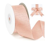 LEREATI Nastro Regalo Rosa Chiaro 40mm x 9m, Nastro Raso Chiffon Largo, Nastrino per Bomboniere, Bouquet da Sposa, Decorazioni, Confezioni Regalo