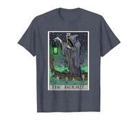 L'eremita Tarocchi Carta Gotica Halloween Triste Mietitore Horror Maglietta, Uomo, Pervinca, 3XL