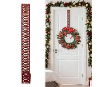 Lergas Gancio per porta - Gancio da appendere per porta di casa, interno ed esterno, stabile supporto per corona di Natale, porta di casa, montaggio flessibile e regolabile, senza graffi (A)