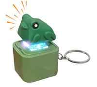 Lergas Portachiavi divertente antistress, con clicker, Lizard Button Keychain con luce sonora, giocattolo Clicky per alleviare lo stress, ricaricabile USB, per bambini e adulti, programmatori (B)