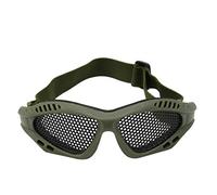 Lergo - Occhiali tattici per moto, Airsoft, protezione degli occhi, anti appannamento, in metallo