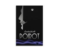LERIAENHD Agatha Christie's Poirot Poster artistico da parete su tela, decorazione artistica da parete vintage, poster decorativo per soggiorno, camera da letto, elegante poster estetico, 40 x 60 cm,