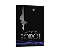 LERIAENHD Agatha Christie's Poirot - Poster decorativo da parete su tela, stile vintage, poster decorativo per soggiorno, camera da letto, elegante poster estetico, 20 x 30 cm, con cornice