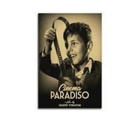 LERIAENHD Nuovo Cinema Paradiso - Poster decorativo da parete su tela, stile vintage, per soggiorno, camera da letto, elegante, 50 x 75 cm, senza cornice