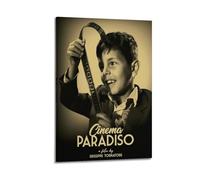 LERIAENHD Nuovo Cinema Paradiso - Poster decorativo da parete su tela, stile vintage, per soggiorno, camera da letto, elegante, 60 x 90 cm, con cornice