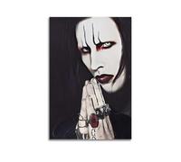 LERIAENHD Poster artistico da parete con Marilyn Manson, stampa artistica da parete su tela, stile vintage, per soggiorno, camera da letto, elegante poster estetico, 30 x 45 cm, senza cornice