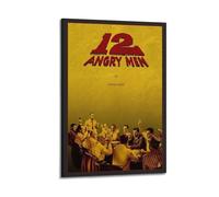 LERIAENHD Poster artistico da parete su tela con immagine di 12 Angry Men, decorazione artistica da parete per soggiorno, camera da letto, elegante poster estetico, 20 x 30 cm, con cornice