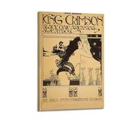 LERIAENHD Poster decorativo da parete con stampa su tela, motivo King Crimson, stile vintage, per soggiorno, camera da letto, elegante poster estetico, 30 x 45 cm, con cornice